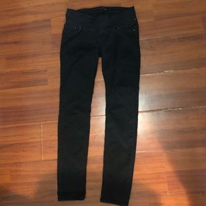 Black skinny jeans with elastic waist band